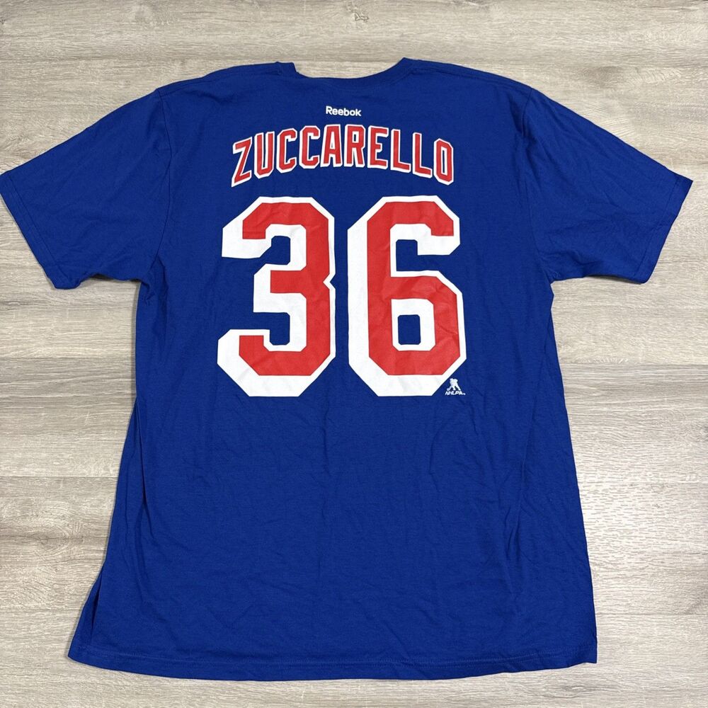 Mats Zuccarello Shirt New York Rangers Men’s XL Reebok Blue NHL NWT Blueshirts